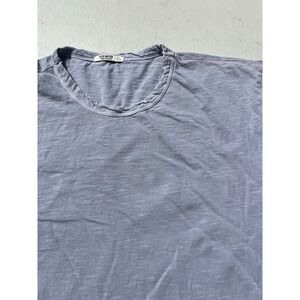 Men's Buck Mason T-Shirt Gray Blue Solid L 50s Dean Brando STAIN USA Classic